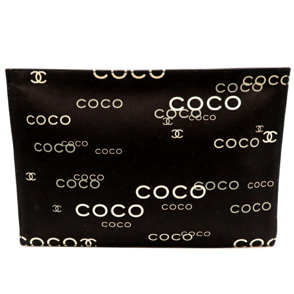 Chanel Coco Clutch Bag Canvas Black - Picture 2 of 10